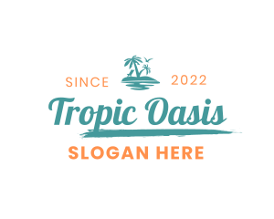 Tropical Beach Wordmark logo design