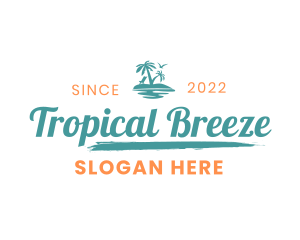 Tropical Beach Wordmark logo design