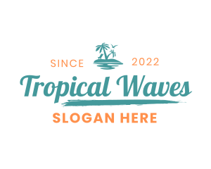 Tropical Beach Wordmark logo design