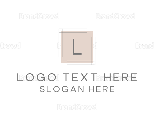 Minimalist Square Frame Lettermark Logo
