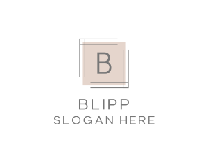 Minimalist Square Frame Lettermark logo design