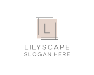 Minimalist Square Frame Lettermark logo design