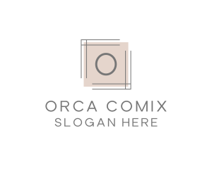 Minimalist Square Frame Lettermark logo design