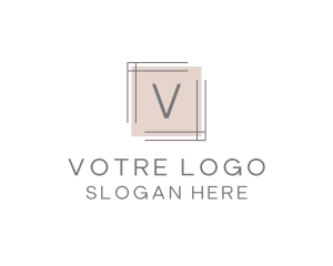 Minimalist Square Frame Lettermark logo design