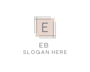 Minimalist Square Frame Lettermark logo design