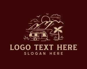 Scenic - Tropical Caravan Vacation logo design