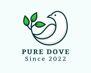 Peace Leaf Dove Religion  logo design