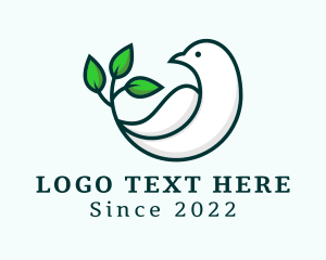 Dove - Peace Leaf Dove Religion logo design