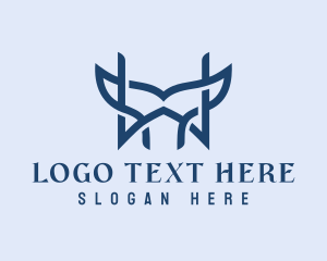 Whale Tail Letter W  logo design