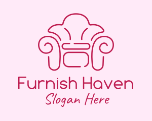 Fancy Pink Couch logo design