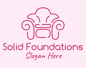 Home Furnishing - Fancy Pink Couch logo design