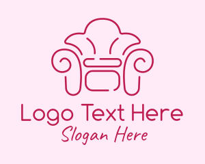 Home Furnishing - Fancy Pink Couch logo design