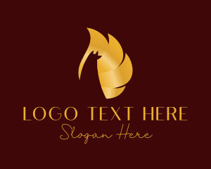 Fur - Gold Fox Abstract logo design