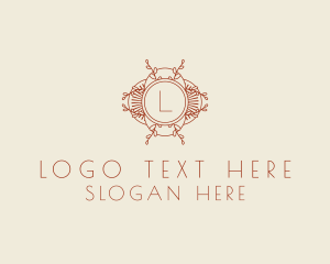 Traditional - Natural Herb Wreath logo design