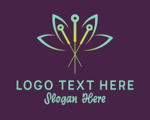 Needle - Lotus Acupuncture Relaxation logo design