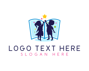 Learning - Star Kids Learning Book logo design