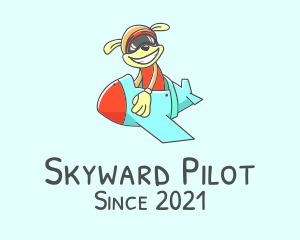 Pilot - Dog Airplane Pilot logo design