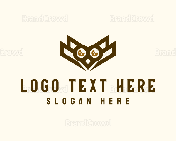 Geometric Owl Head Logo