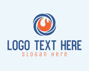 Swirl - Abstract Cool Fire logo design