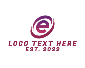 Online - Modern Letter E logo design