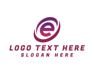 Lettermark - Digital Tech Letter E logo design