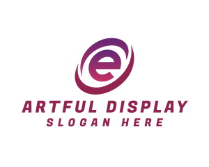 Digital Tech Letter E logo design