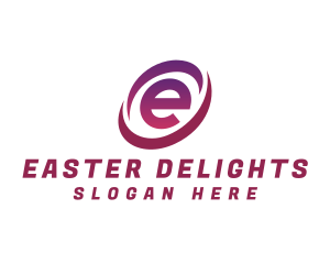 Digital Tech Letter E logo design