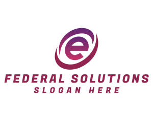 Digital Tech Letter E logo design