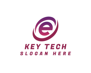 Digital Tech Letter E logo design