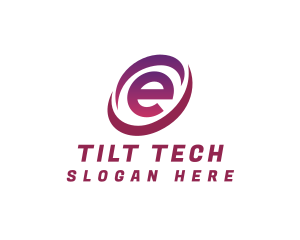 Digital Tech Letter E logo design