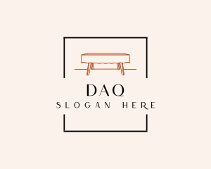 Wood Table Furniture Logo