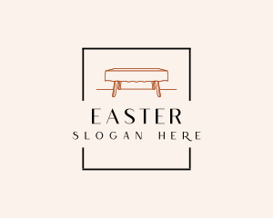 Interior - Wood Table Furniture logo design