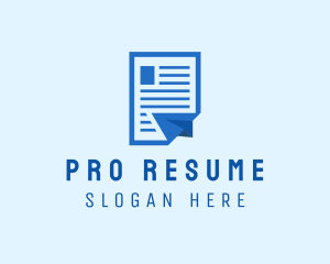 Resume - Air Mail Document logo design