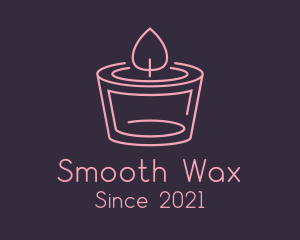 Pink Candle Flame logo design