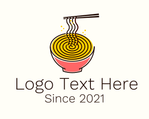 Pho - Noodle Swirl Bowl logo design