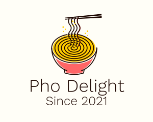 Vietnamese - Noodle Swirl Bowl logo design