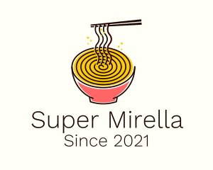 Asian - Noodle Swirl Bowl logo design