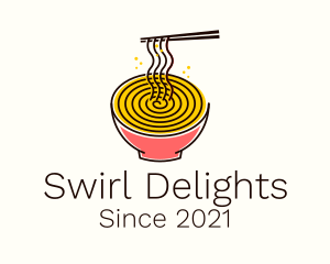 Noodle Swirl Bowl  logo design