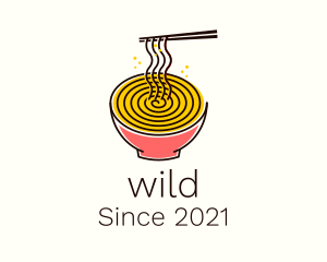 Japanese - Noodle Swirl Bowl logo design