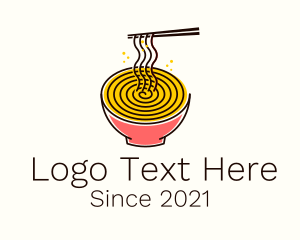 Instant Noodles - Noodle Swirl Bowl logo design