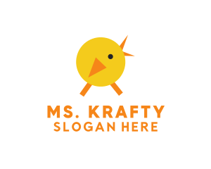 Chick - Yellow Chicken Poultry logo design