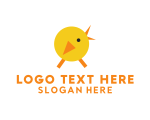 Feather - Yellow Chicken Poultry logo design