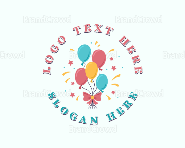 Birthday Party Balloons Logo