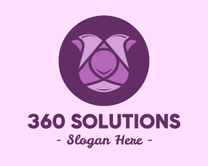 Purple Tulip Flower logo design