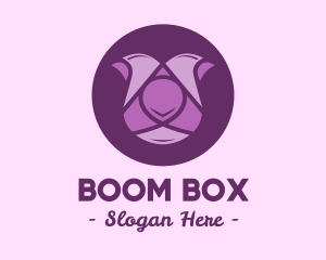 Purple Tulip Flower logo design