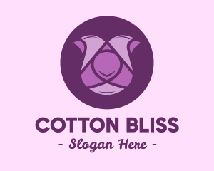 Purple Tulip Flower logo design