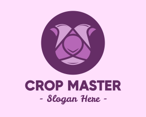 Purple Tulip Flower logo design