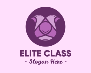 Purple Tulip Flower logo design