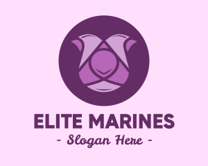 Purple Tulip Flower logo design