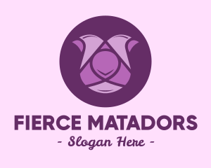 Purple Tulip Flower logo design